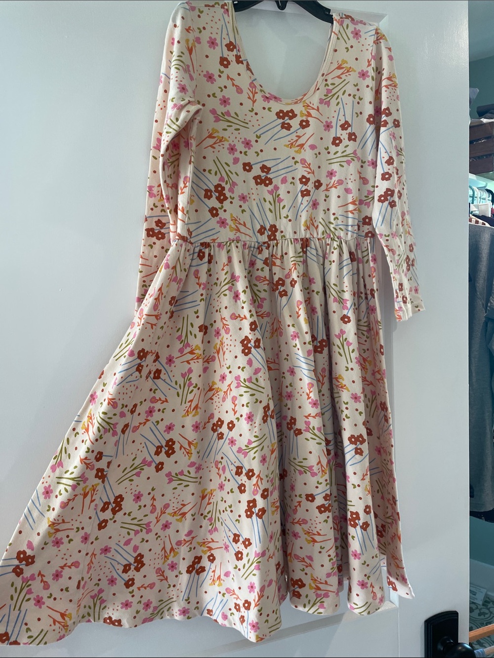 Alice + Ames Girls Cream Floral Twirl Dress - Brand